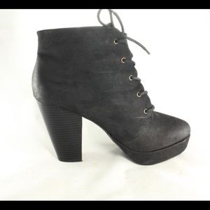 Mossimo Black Lace-Up Boots